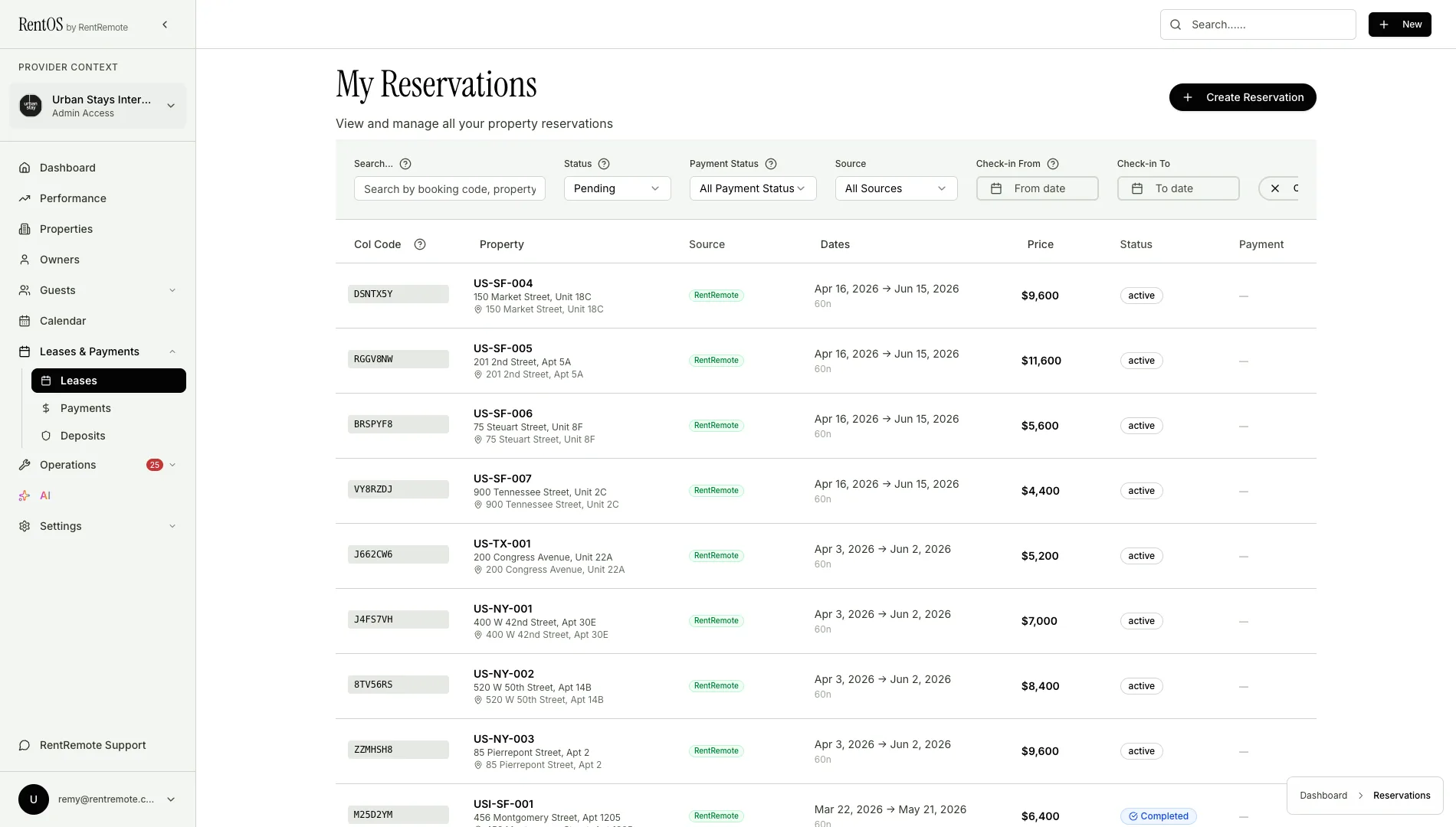 Automated lease and rental agreement generation