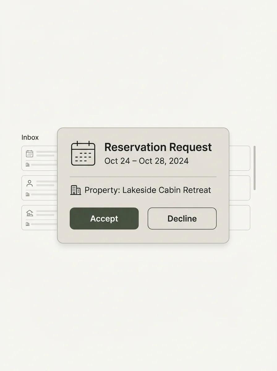 Review and accept bookings